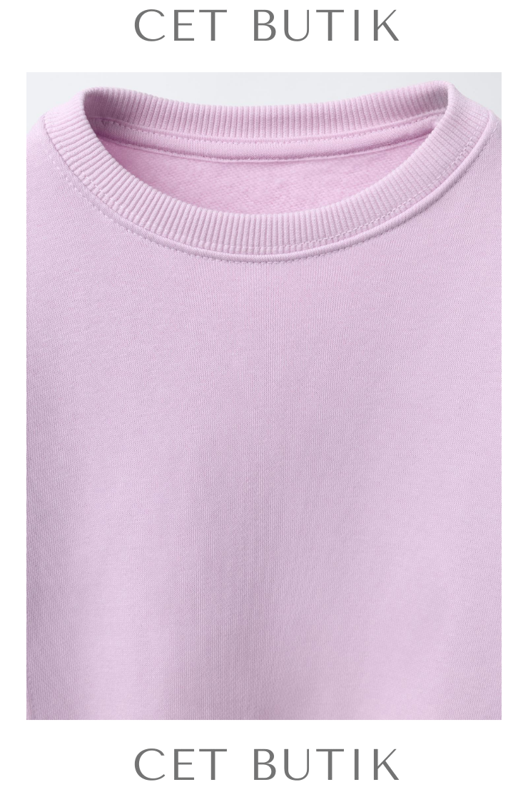 ZARA Fiyonklu Sweatshirt & Fitilli Tayt Takımı