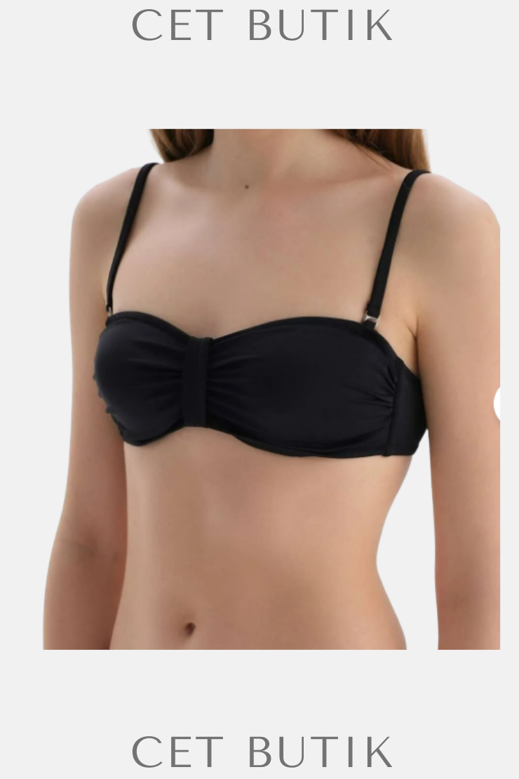 Dagi Siyah Straplez Kaplı Bikini Üst