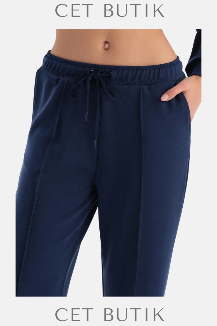 Dagi Bol Paça Nervürlü Basic Modal Pantolon