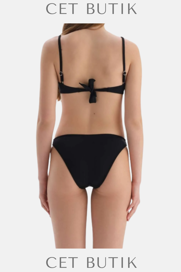 Dagi Siyah Straplez Kaplı Bikini Üst