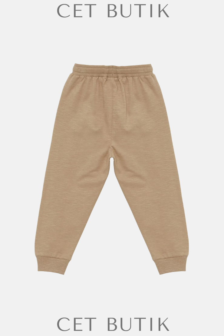 LCW Erkek Bebek Bej Beli Lastikli Basic Jogger Eşofman Altı