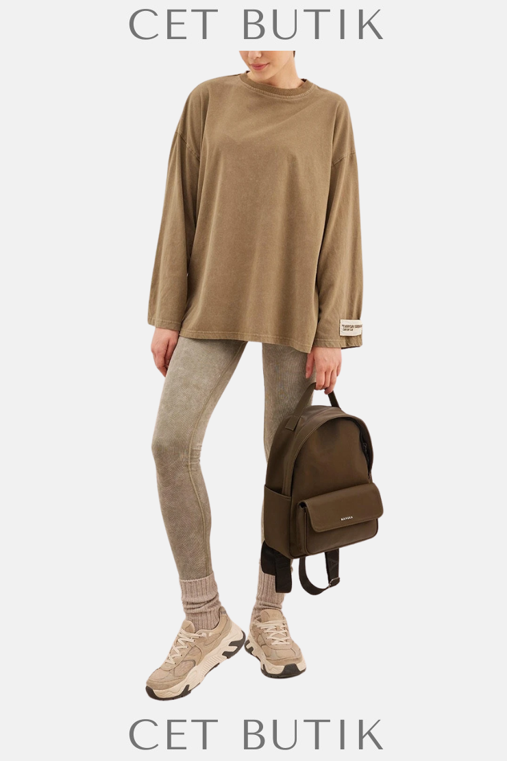 Manuka Soluk Efektli Oversize Sweatshirt