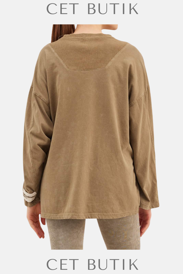 Manuka Soluk Efektli Oversize Sweatshirt