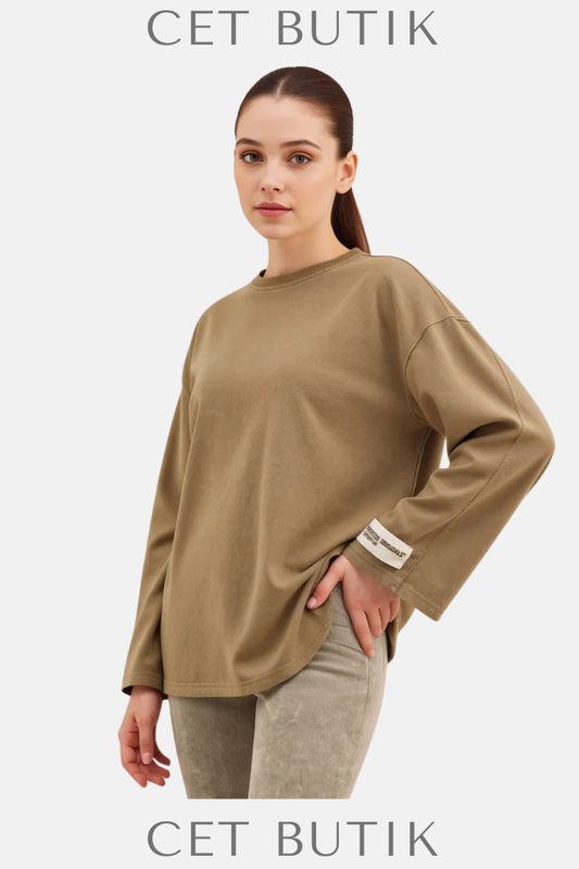 Manuka Soluk Efektli Oversize Sweatshirt