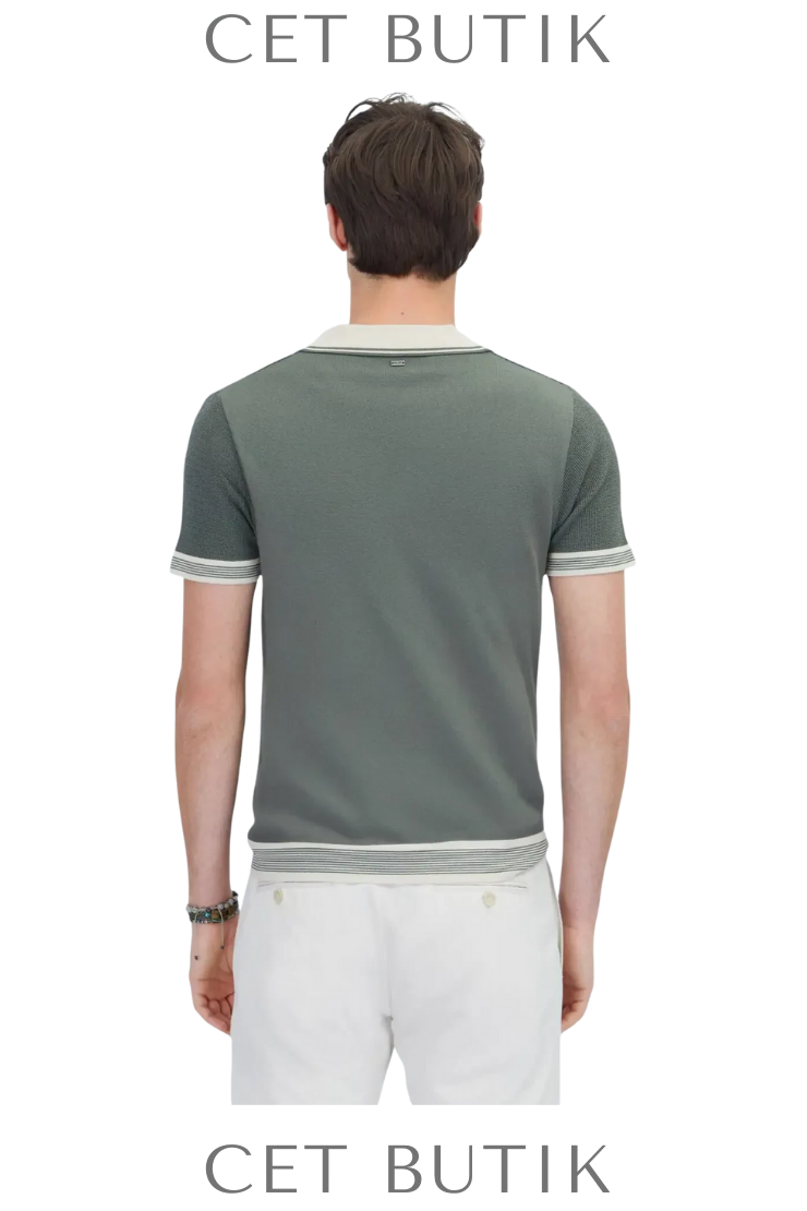 Kip Khaki Knitwear – Polo Yaka Hybrid Triko