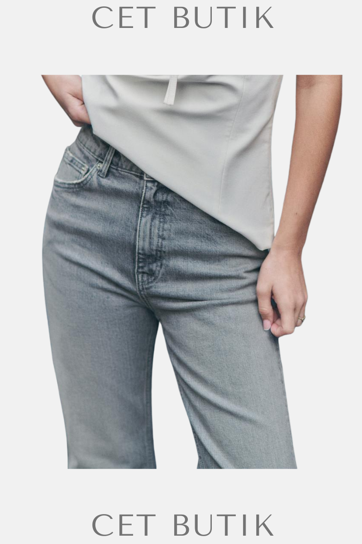 Zara TRF Yüksek Bel Düz Kesim Jean – Mavi | Konfor & Stil Bir Arada