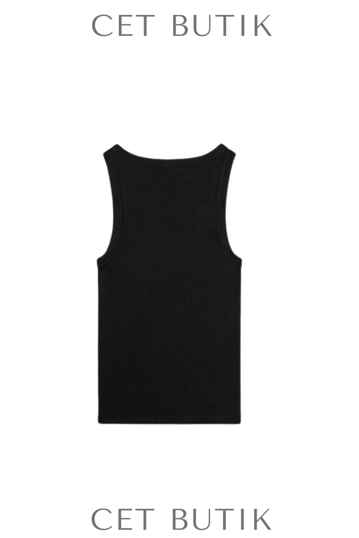 Zara Kadın Strappy Rib Top Pamuklu İnce Askılı Rib Kumaş Üst