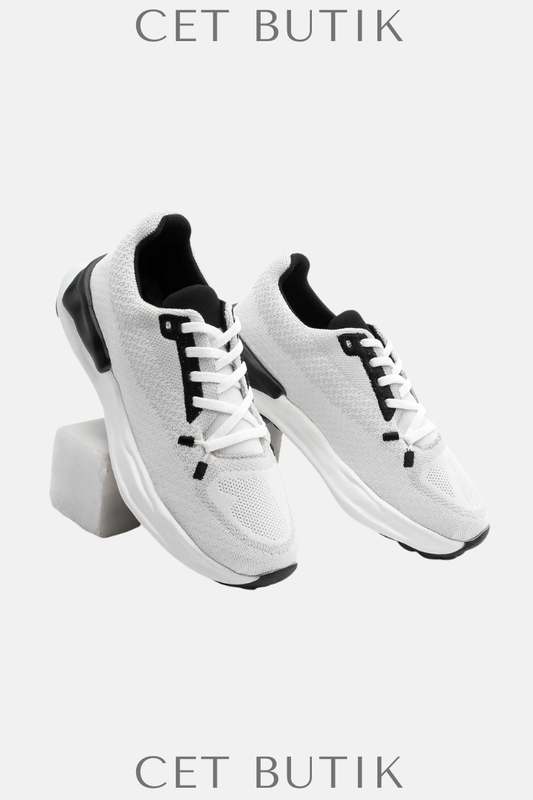 Marjin Sinta Örgü Triko Kadın Sneaker – Siyah Koşu & Gündelik Stil
