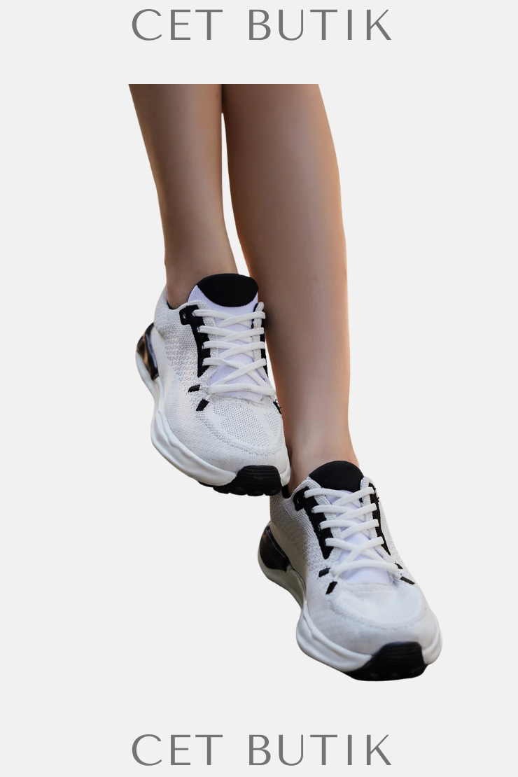 Marjin Sinta Örgü Triko Kadın Sneaker – Siyah Koşu & Gündelik Stil