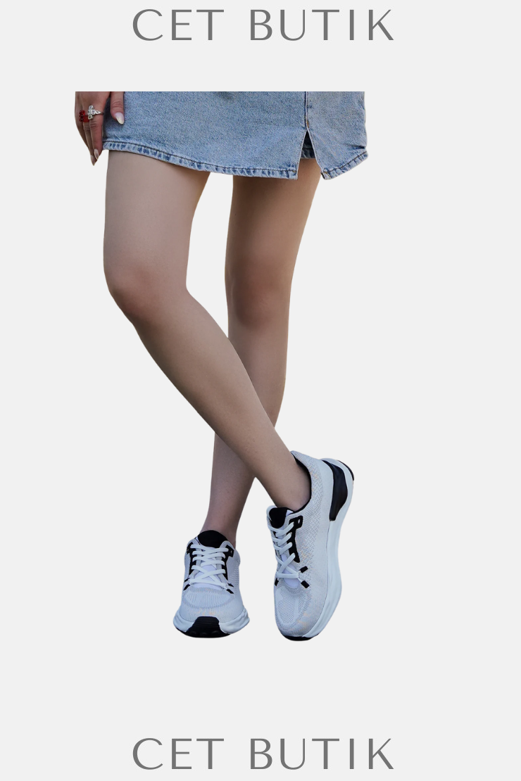Marjin Sinta Örgü Triko Kadın Sneaker – Siyah Koşu & Gündelik Stil