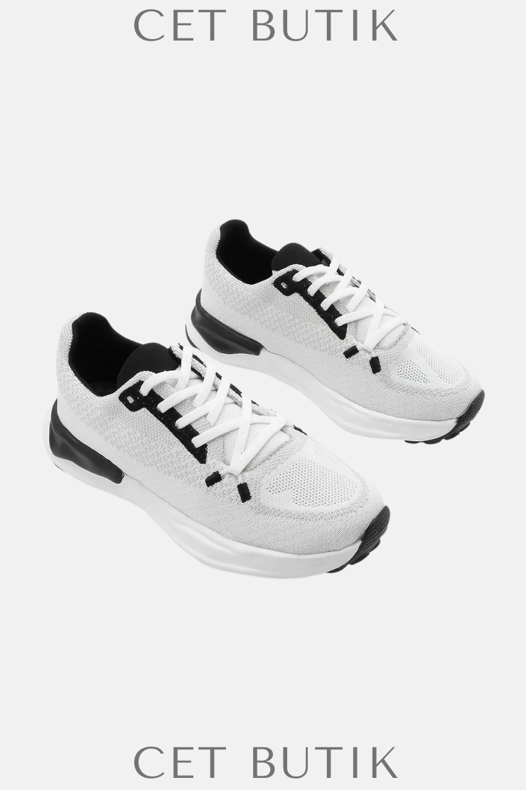 Marjin Sinta Örgü Triko Kadın Sneaker – Siyah Koşu & Gündelik Stil
