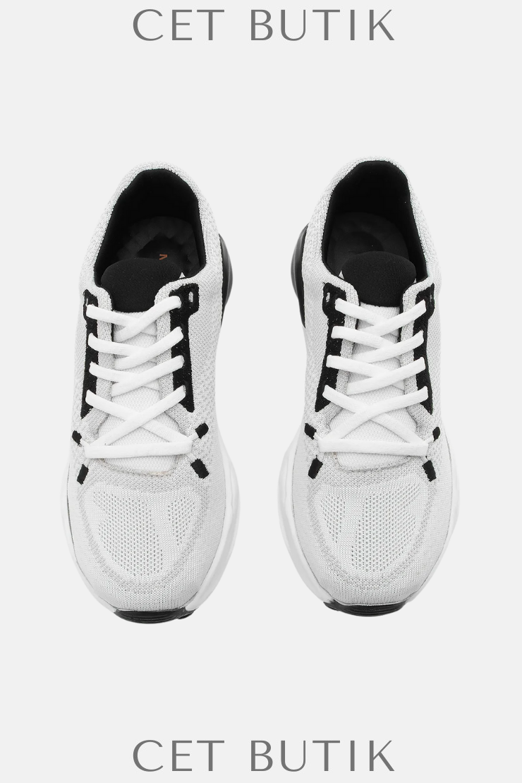 Marjin Sinta Örgü Triko Kadın Sneaker – Siyah Koşu & Gündelik Stil