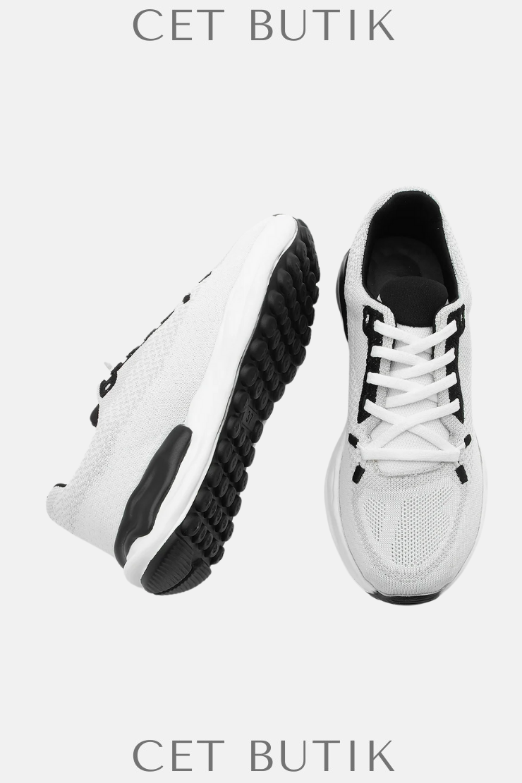 Marjin Sinta Örgü Triko Kadın Sneaker – Siyah Koşu & Gündelik Stil