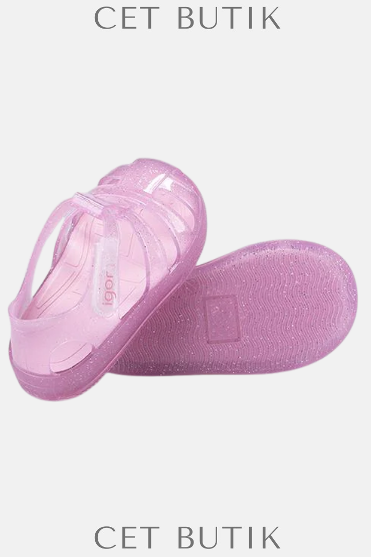 Igor Star Glitter Simli Pembe Çocuk Sandalet