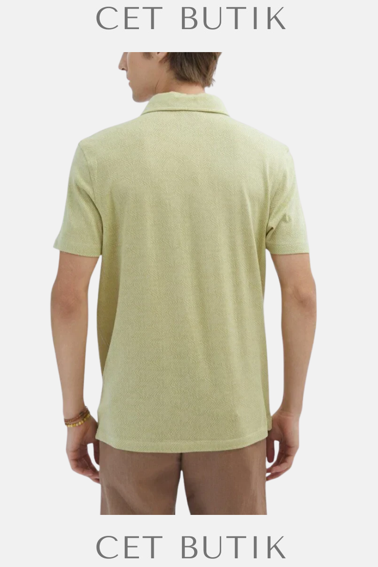 Kip Desenli Polo Yaka T-Shirt – Regular Fit