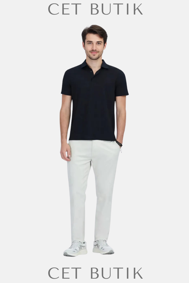 Kip Desenli Polo Yaka T-Shirt – Regular Fit
