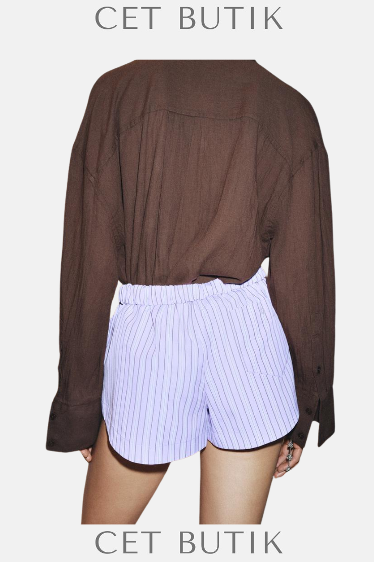 Zara Turn-Up Bel Mini Şort