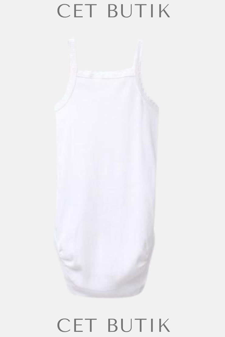 Zara 3’lü Rib Askılı Bodysuit Set – Oyster-White