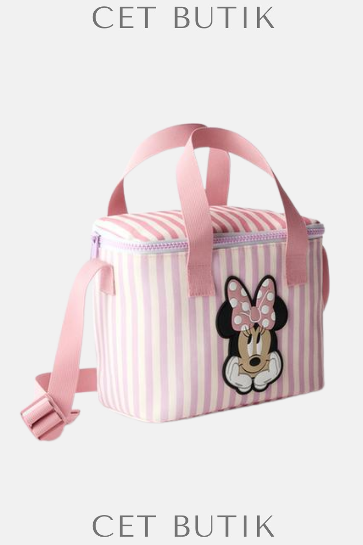 Zara Minnie Mouse Çizgili Disney Çanta