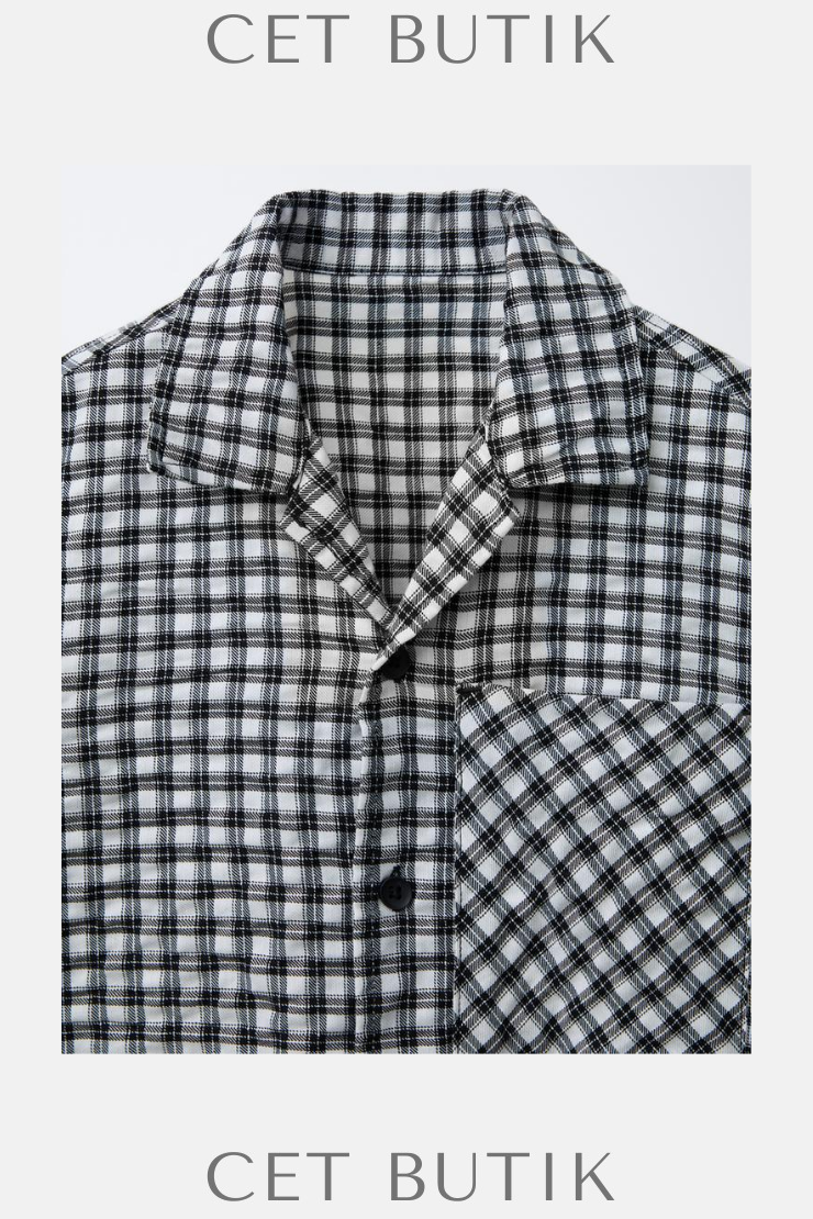 Zara Wrinkled Effect Checked Shirt