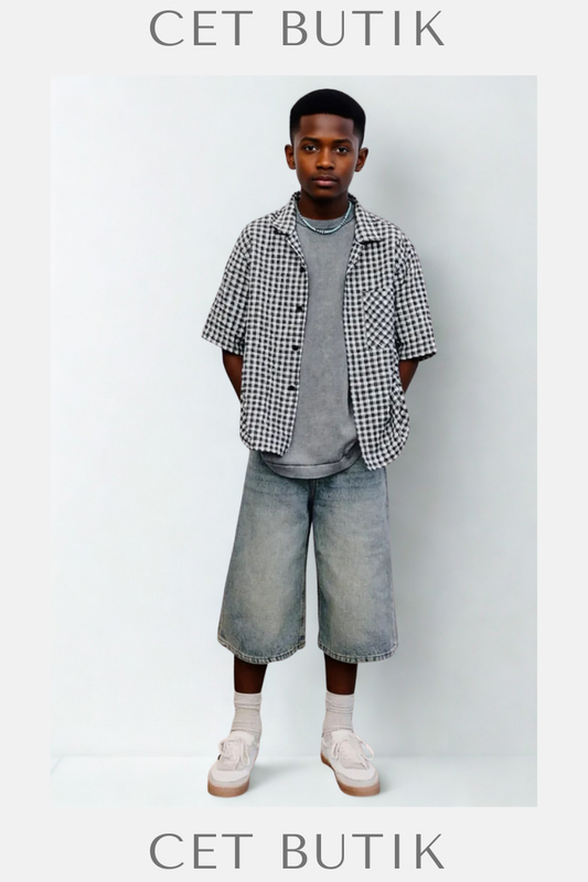Zara Wrinkled Effect Checked Shirt