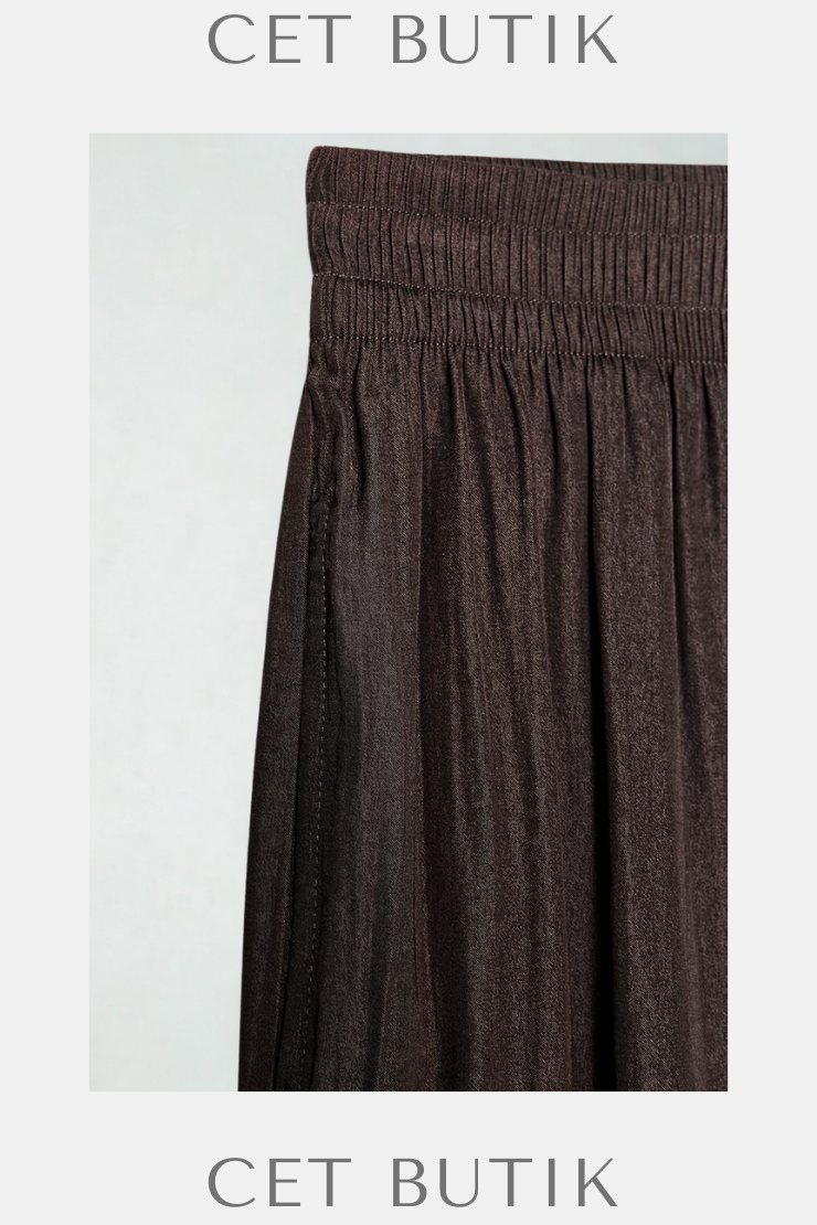 Zara Geniş Dökümlü Pantolon – Cava / Flowy Wide Leg