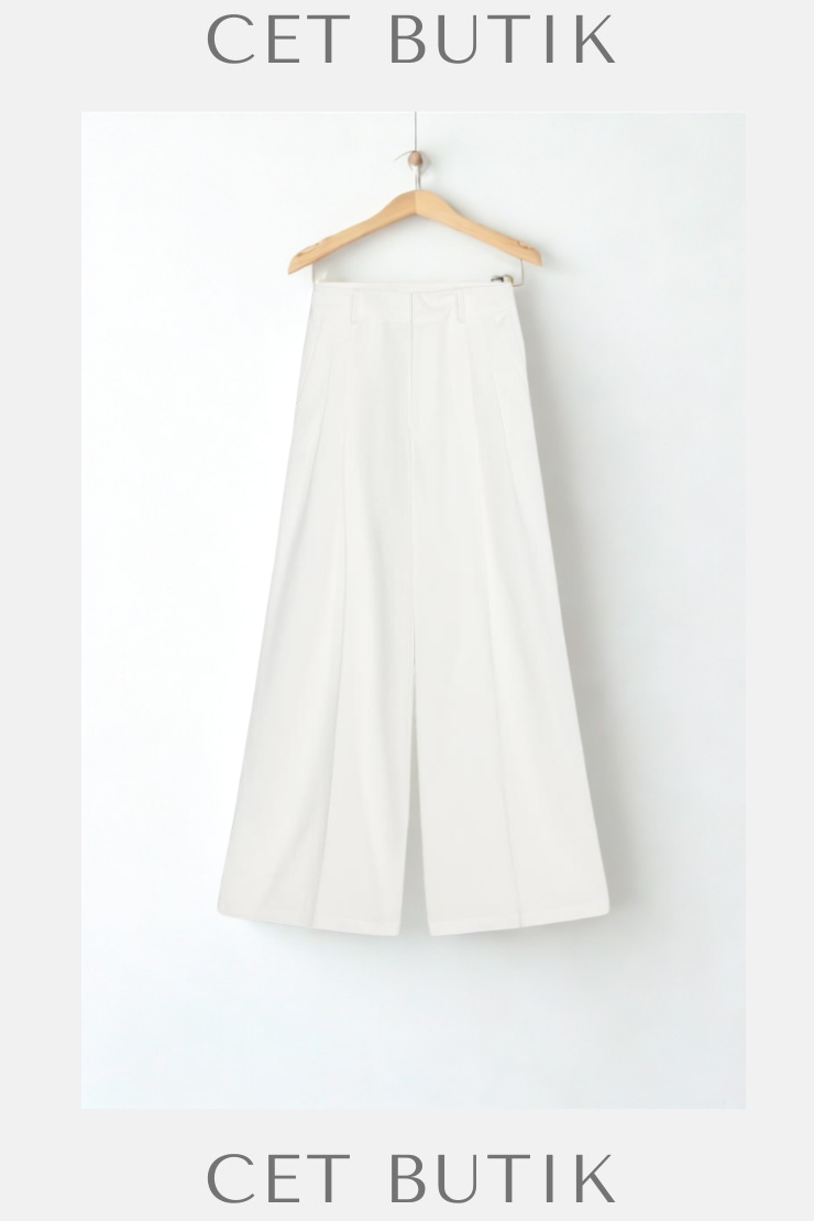 Zara Pilili Pantolon – Ekru / Pleated Pants