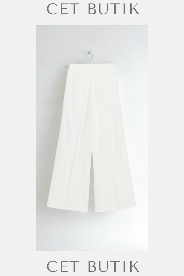 Zara Pilili Pantolon – Ekru / Pleated Pants