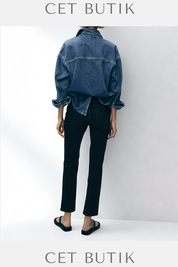 Mango Claudia Slim Fit Cropped Jean — Yüksek Bel Kısa Paça