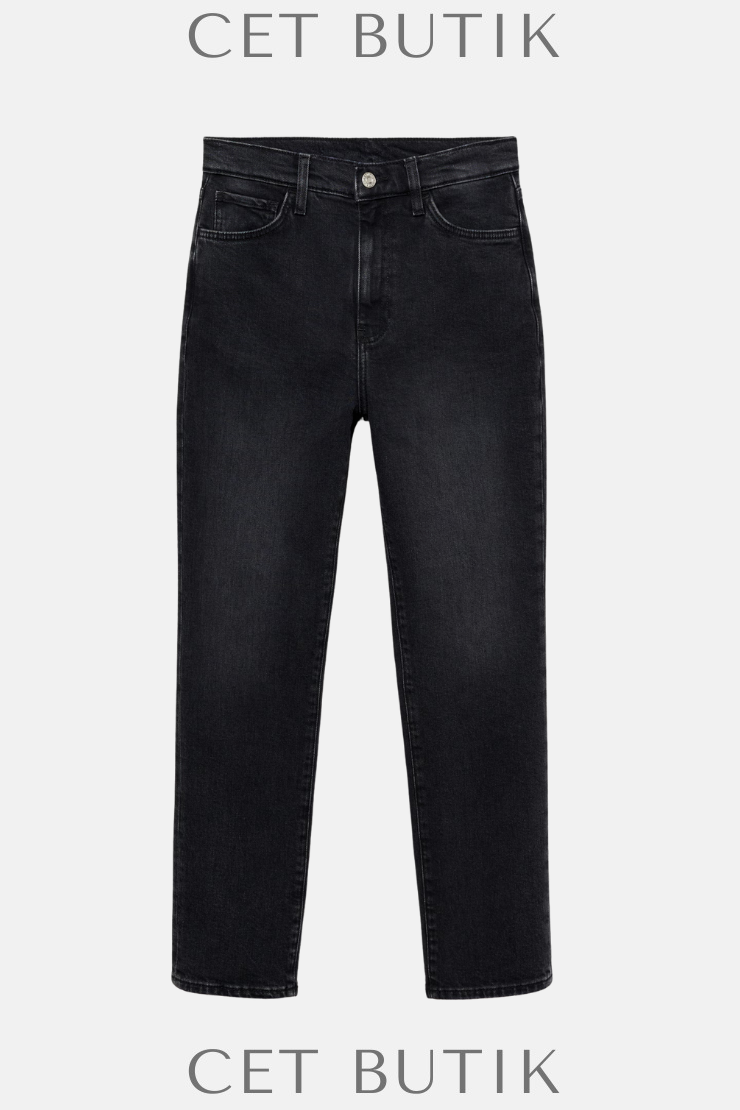 Mango Claudia Slim Fit Cropped Jean — Yüksek Bel Kısa Paça
