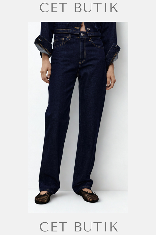 Mango Matilda Straight Fit Rinse Wash Jean