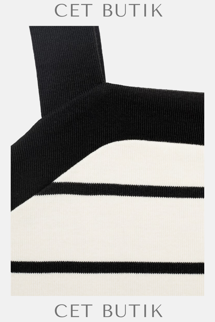 Mango Çizgili Midi Elbise – Striped Midi Dress