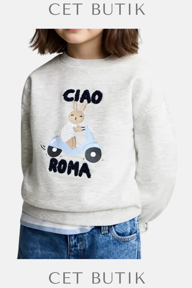 Mango Ciao 87063649-91 Kız Çocuk Sweatshirt