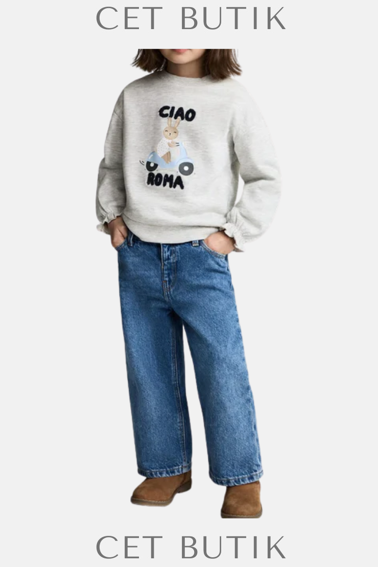 Mango Ciao 87063649-91 Kız Çocuk Sweatshirt