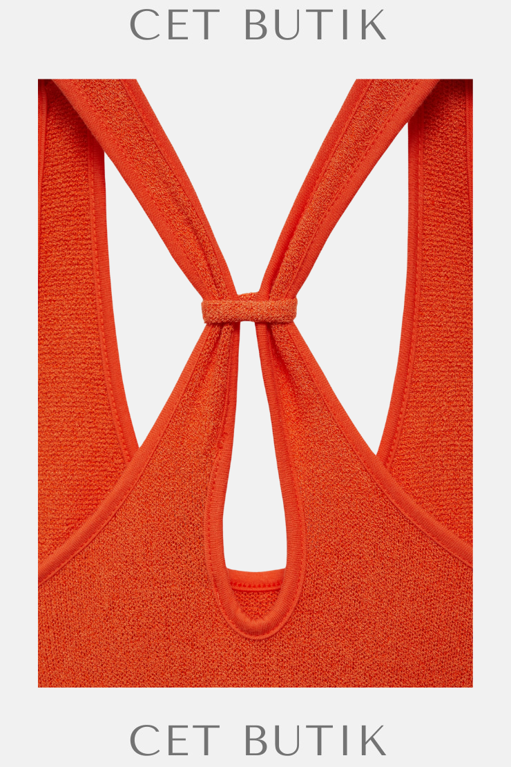 Mango Cross-Back Knitted Dress – Örgü Çapraz Askılı Elbise