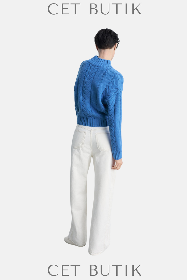 Mango Örgü Perkins Yaka Kazak – Braided Sweater