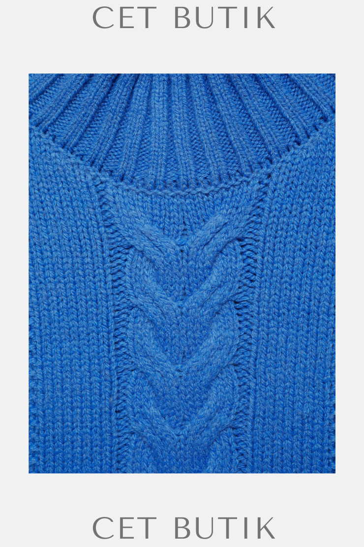 Mango Örgü Perkins Yaka Kazak – Braided Sweater
