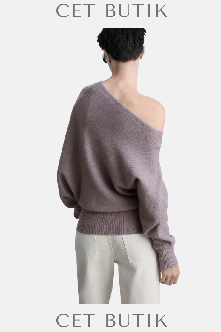 Mango Asimetrik Yün Karışımlı Kazak – Asymmetrical Wool Blend Sweater