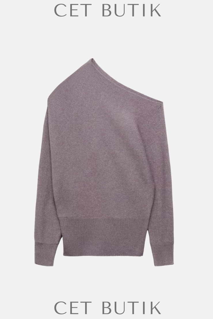Mango Asimetrik Yün Karışımlı Kazak – Asymmetrical Wool Blend Sweater