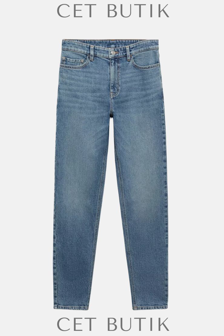 Mango High Rise Comfort Mom Jeans