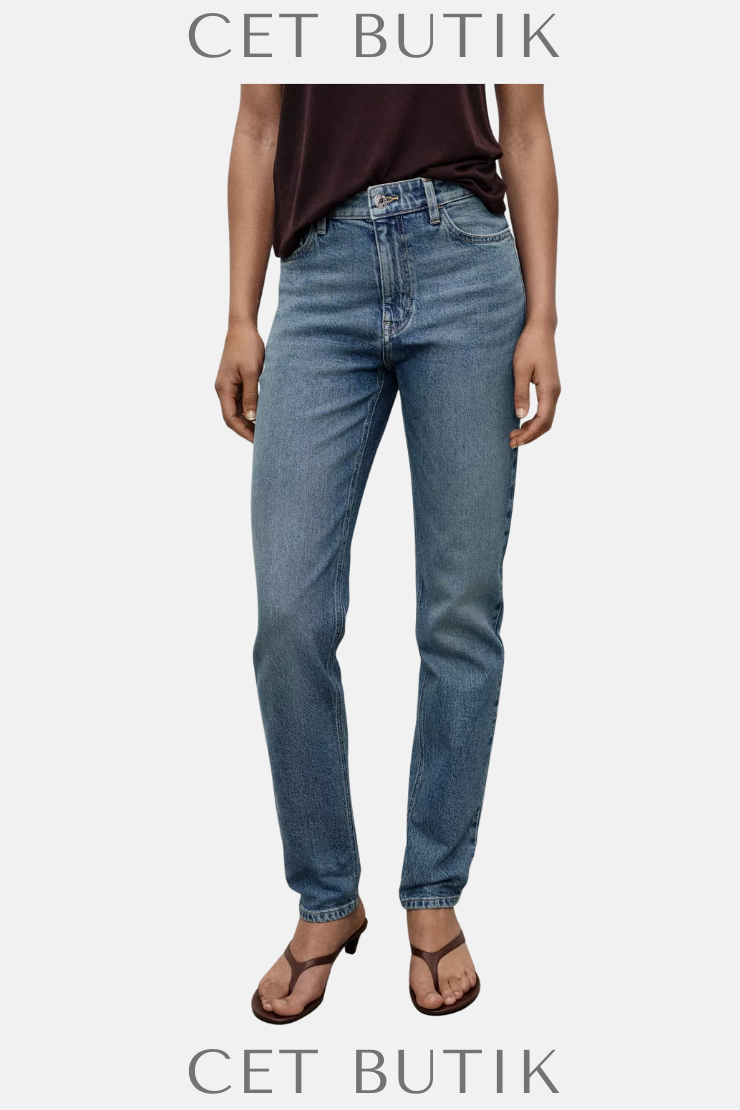 Mango High Rise Comfort Mom Jeans