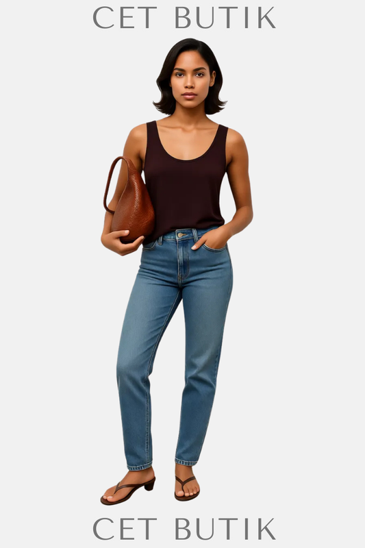 Mango High Rise Comfort Mom Jeans
