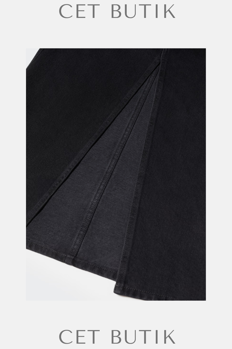 Mango Uzun Yırtmaçlı Kot Etek – Slit Denim Skirt
