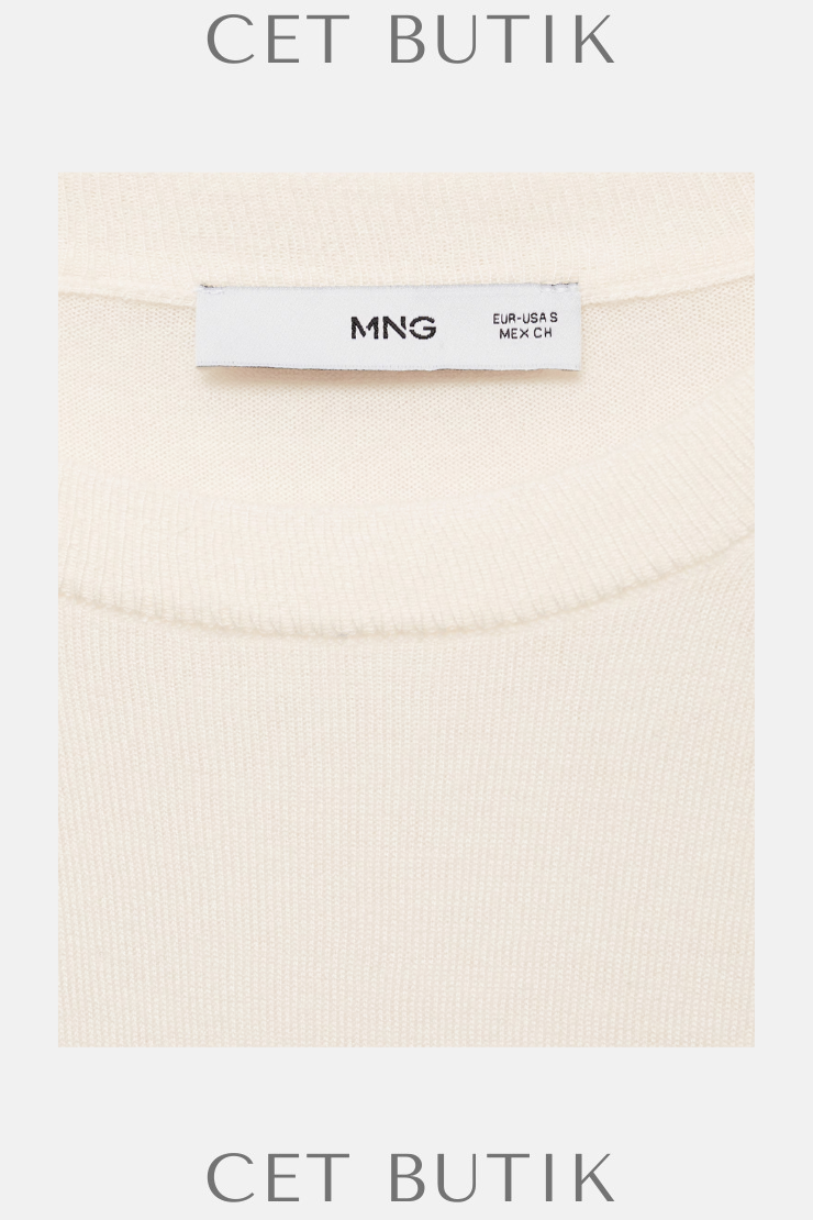 Mango Yün Karışımlı Yuvarlak Yaka Kazak – Wool-Blend Round-Neck Sweater
