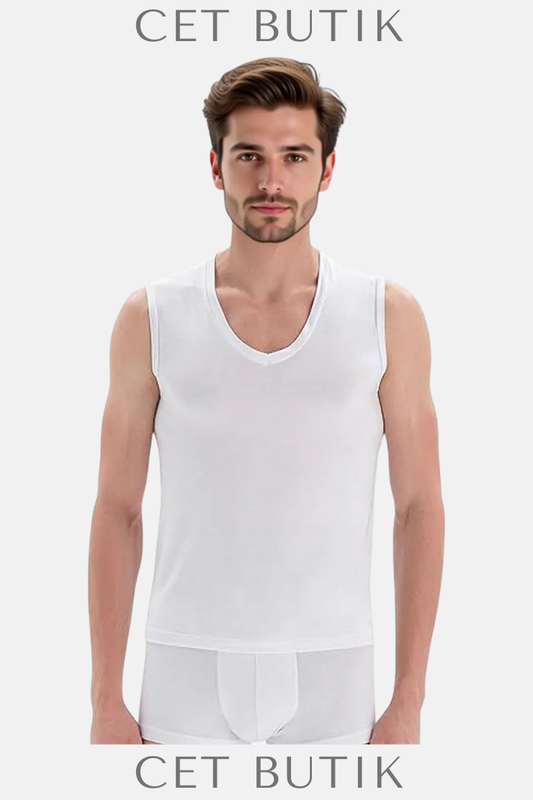 Dagi D4060 Micromodal V Yaka Kolsuz T-Shirt