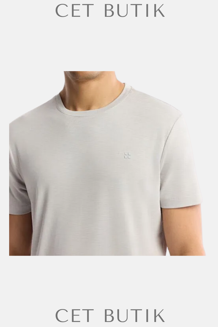 AVVA Erkek Sarı Bisiklet Yaka Basic T-Shirt