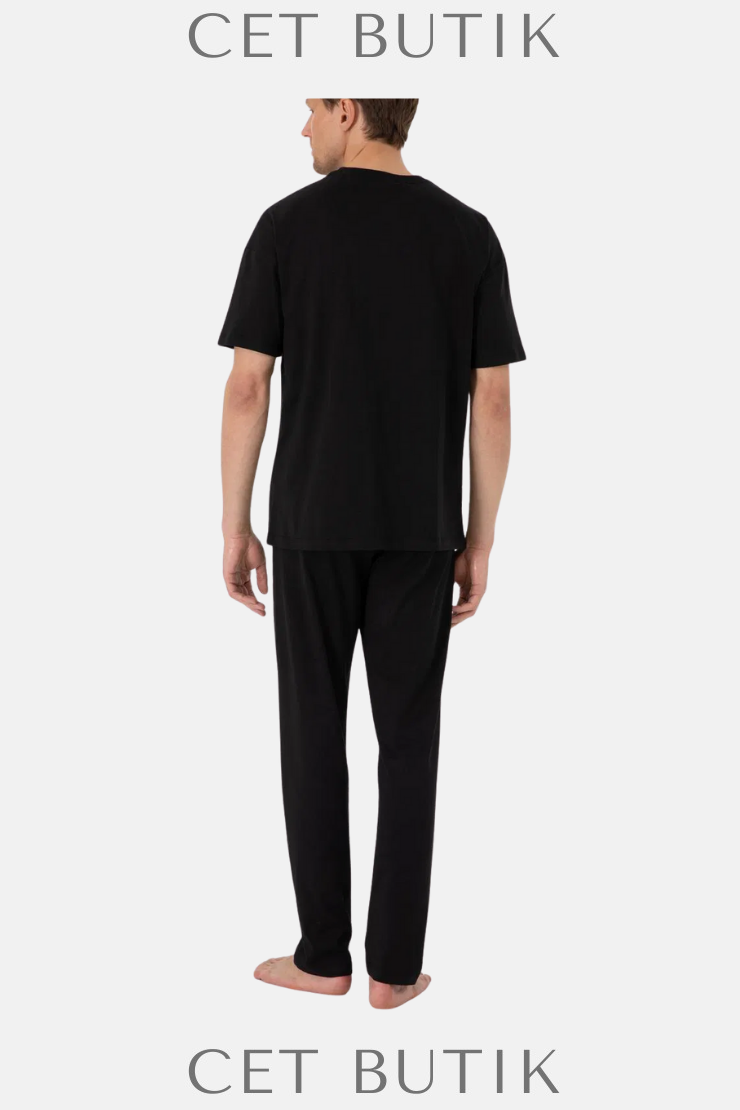 Pierre Cardin Siyah Kısakol Pijama Takımı