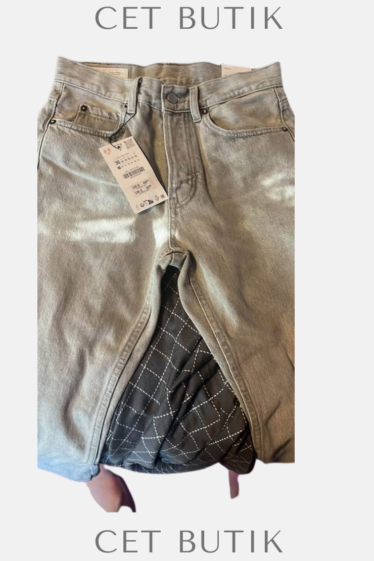 Zara Gri Tonlu Kot Jean Pantolon