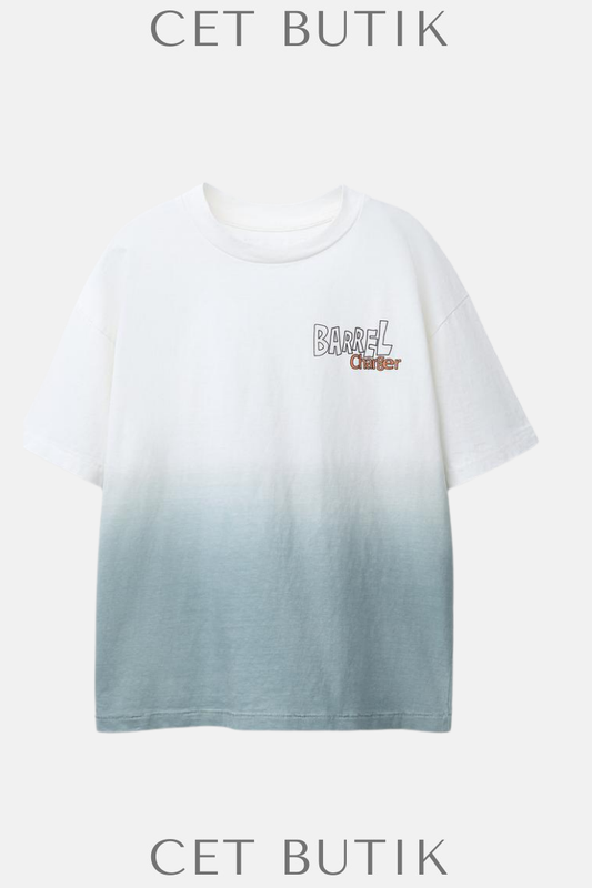 Zara Tie-Dye Slogan Baskılı T-Shirt – Gök Mavis