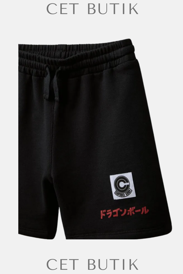 Zara Dragon Ball Baskılı Bermuda Şort – Dark Anthracite
